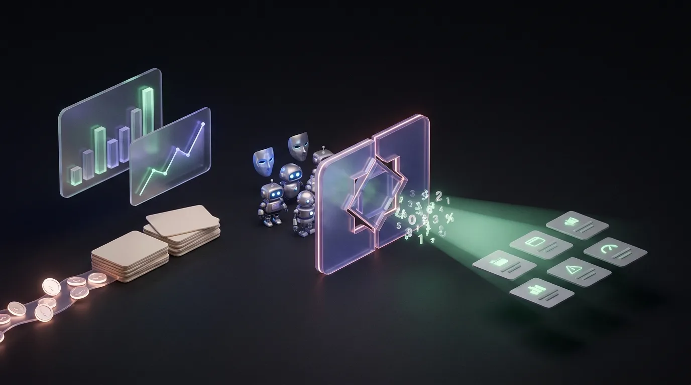 A visual metaphor showing clean traffic, revenue cards, and a gate stopping bots before they reach the analytics.